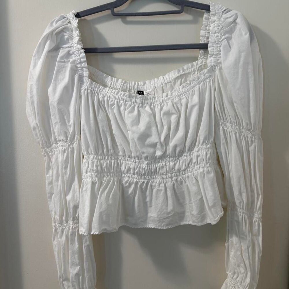 Divided Women's White Festival Blouse Size Medium